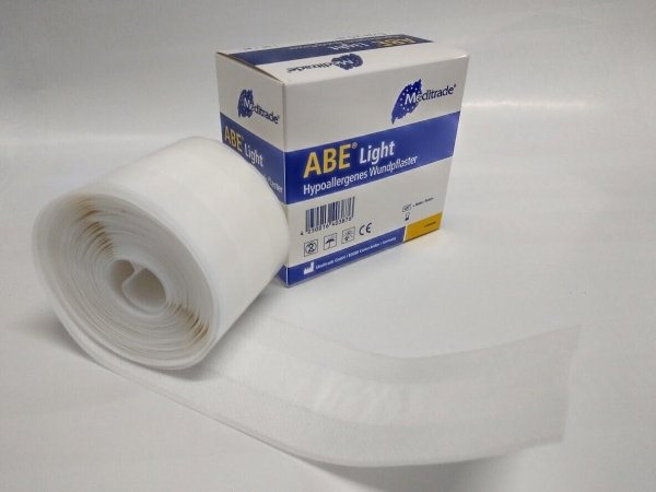 Wundpflaster ABE Light Hypoallergen 8 cm x 5 m Rollenpflaster Wundschnellverband